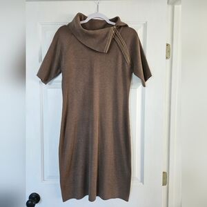 Calvin Klein Brown Cowl Neck Sweater Dress